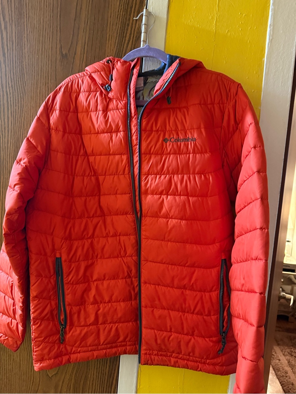 Columbia Kids Bright Red Hooded Puffer Jacket